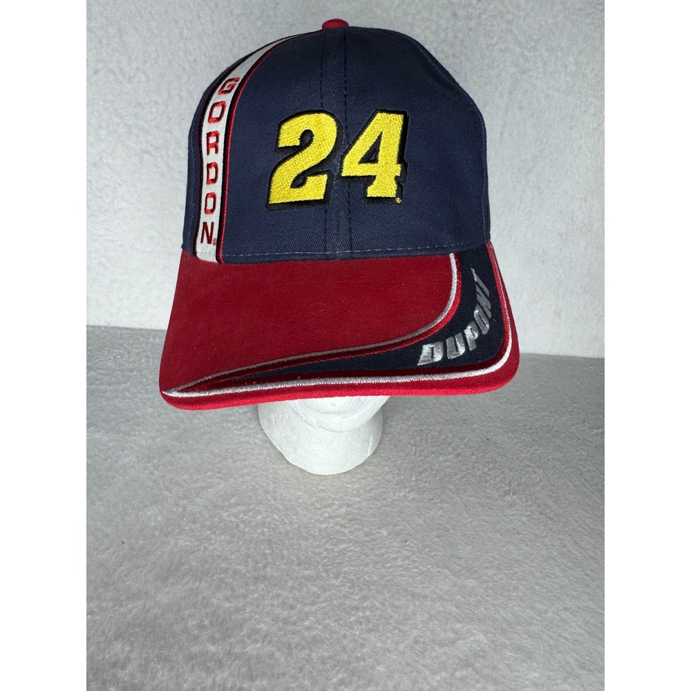 Winners Circle Jeff Gordon 24 NASCAR Hat‎ Navy Red Adjustable DuPont NEW